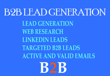 I will give targeted b2b lead generation from any com...