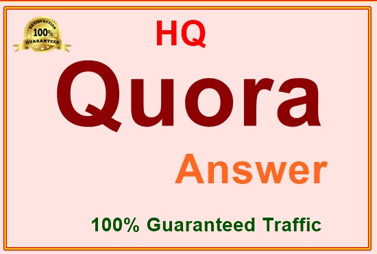 Guaranteed Niche Relevant 10 Quora Answer for targete...