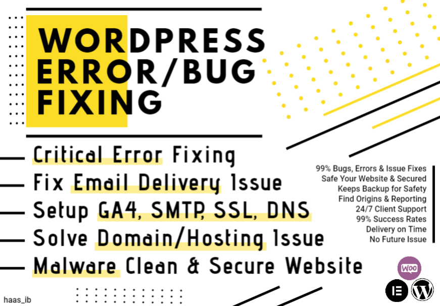 Fix Bugs, Errors & Issues of WordPress Website