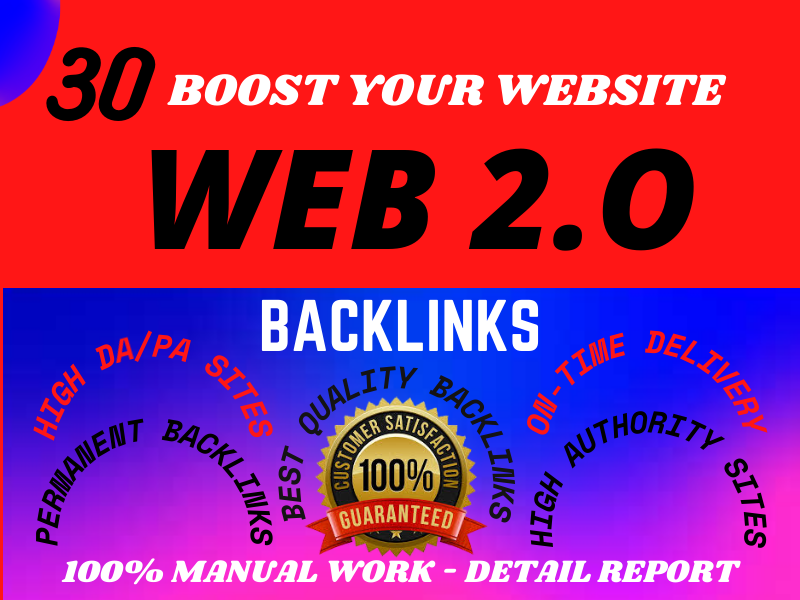 I will Do 30 Manually Top Quality Web2.0 Backlinks on...