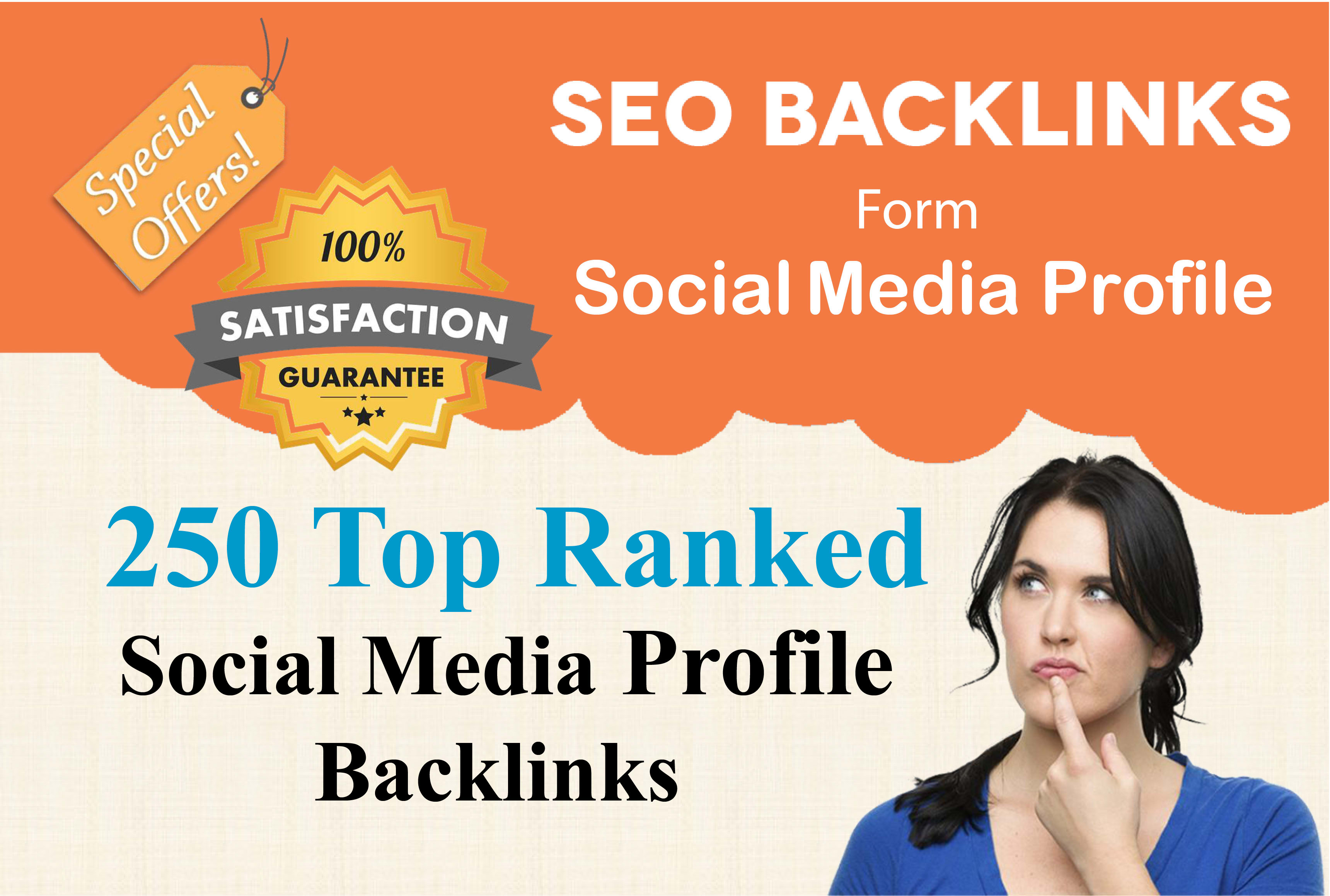I will create 250 high the social media profiles back...