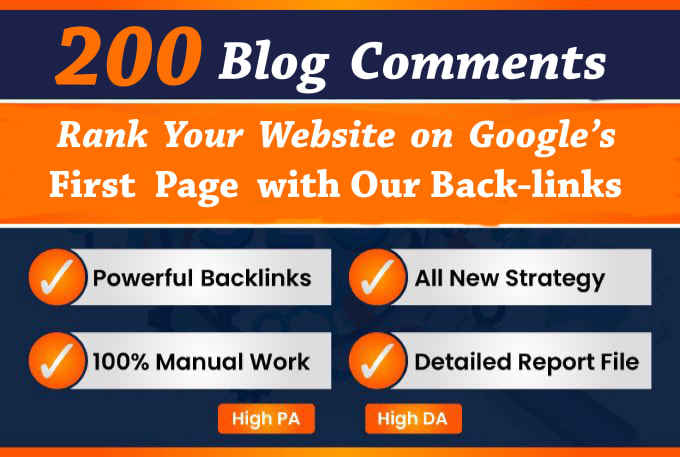I will provide 200 high quality dofollow blog comment...