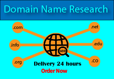 I will research unique and branded domain name for yo...
