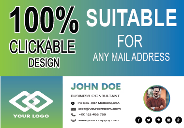 Create Impressive Clickable Email Signature Professio...