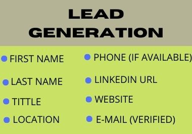 I will do b2b lead generation and targeted email list...