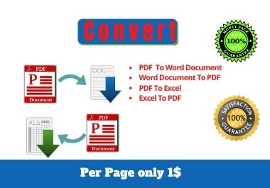 Convert PDF Into Word document, Excel or document to...