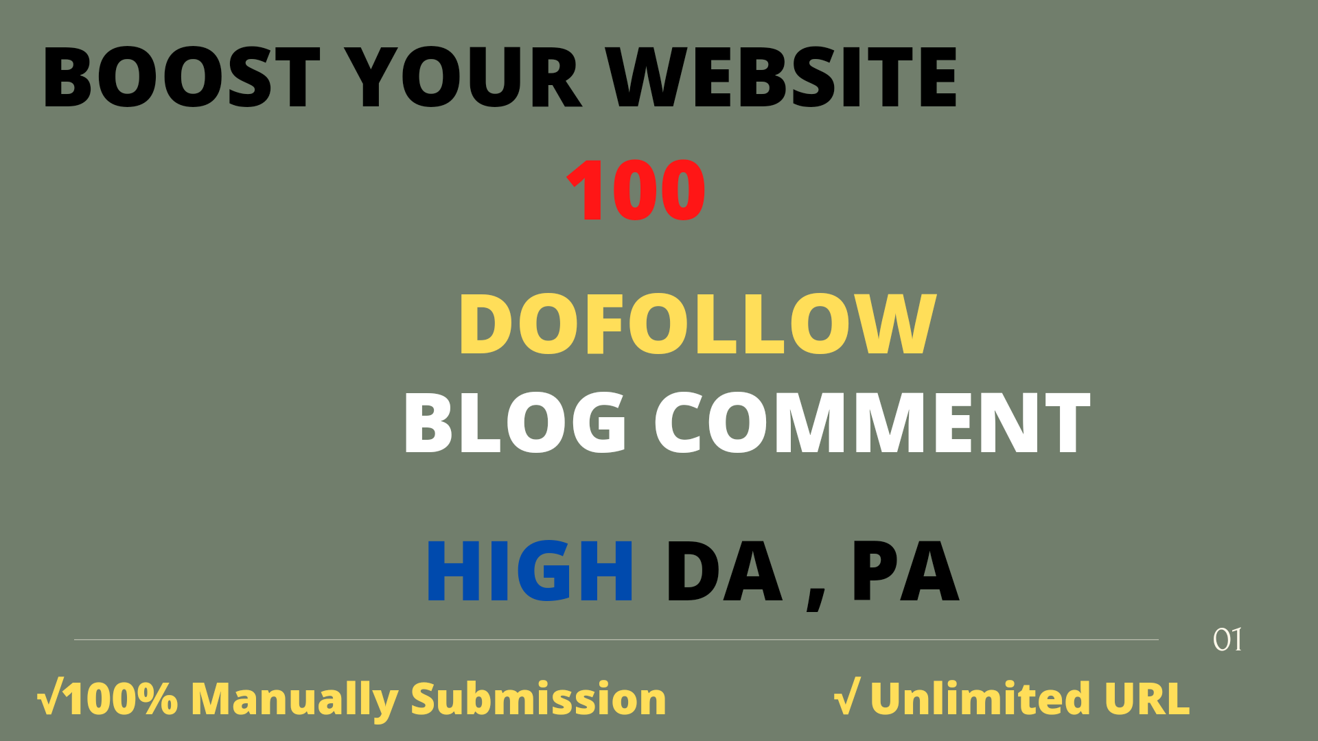 I will provide 100 niche relevant blog comment backli...