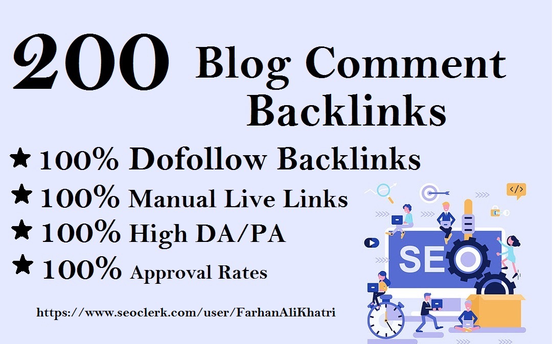 I Will Do 200 High Quality Blog Comments in Manual Li...
