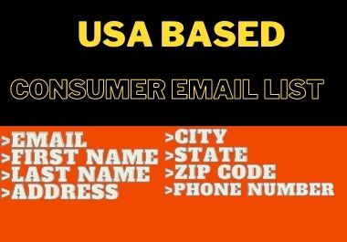 Get 1.5k fresh verified USA based consumer email list...