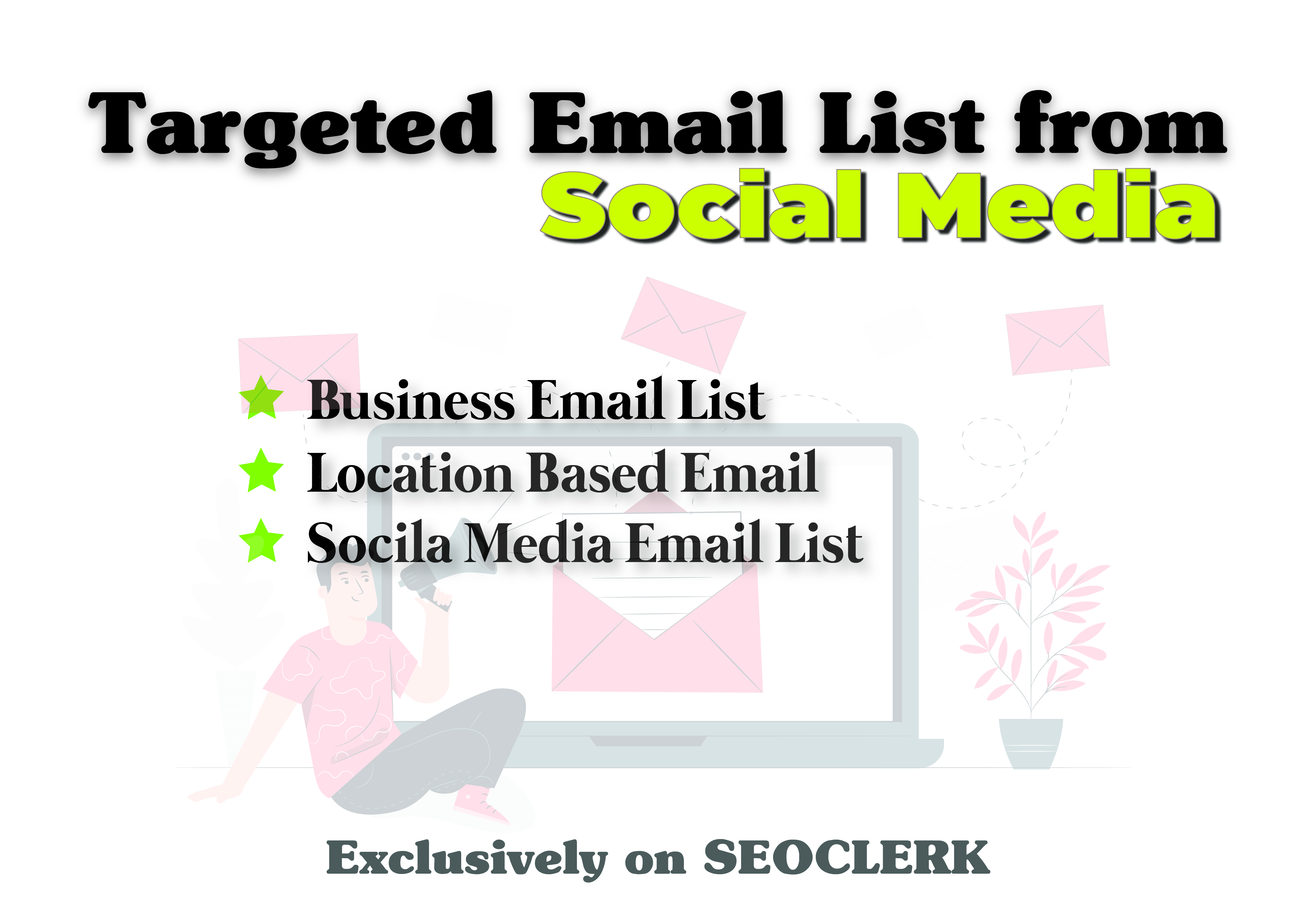 I will scrape 1k niche targeted email list from socia...