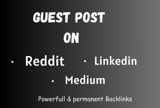 Promote your website with 15 guest posts on LinkedIn,...