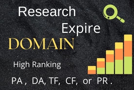 Research expire domain with high ranking DA/PA/TF/CF ...