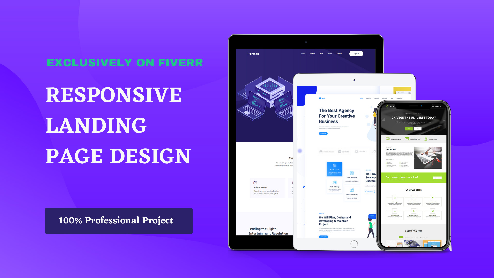 I will create a parallax scrolling landing page with ...