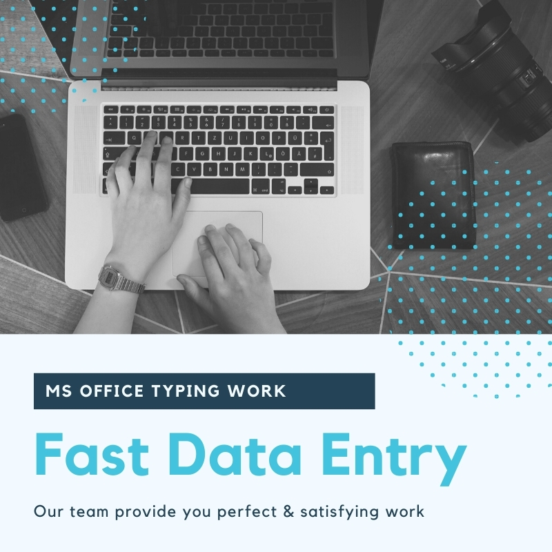 I will do fast data entry typing work ms office copy ...