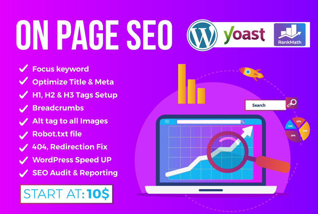 I will do wordpress on page optimization yoast, rank...