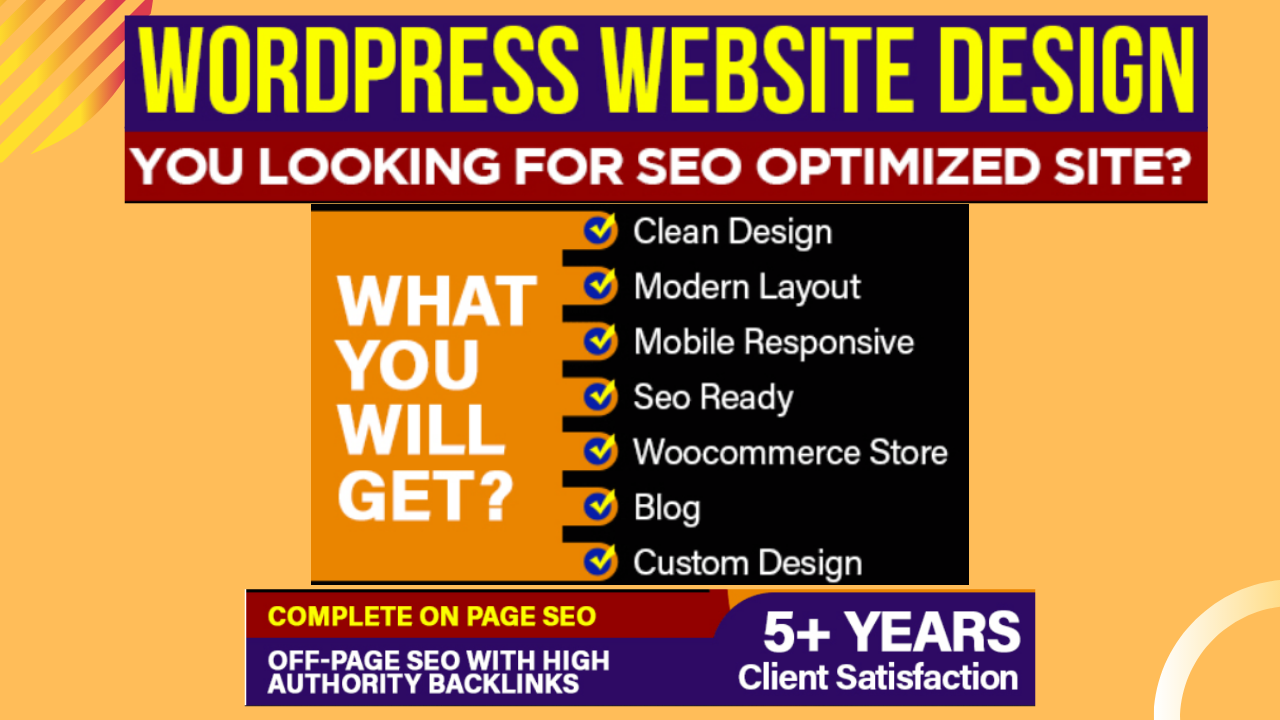 I will create WordPress website design or blog with S...