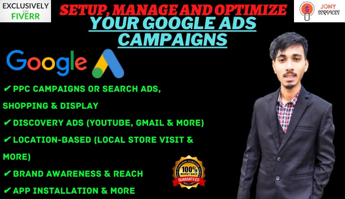 I will setup, manage and optimize your google ads, ...