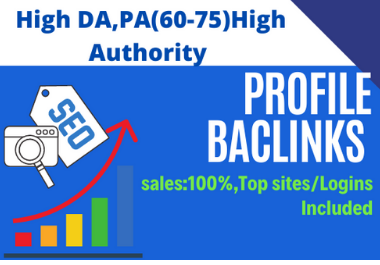 I will do 200 High Authority DA50-100 SEO profile bac...