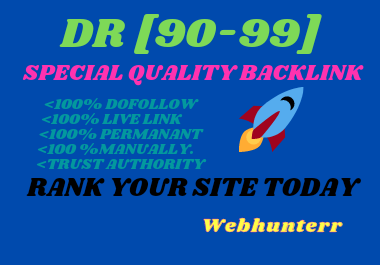 Manually make domain rating 90-99 high authority back...