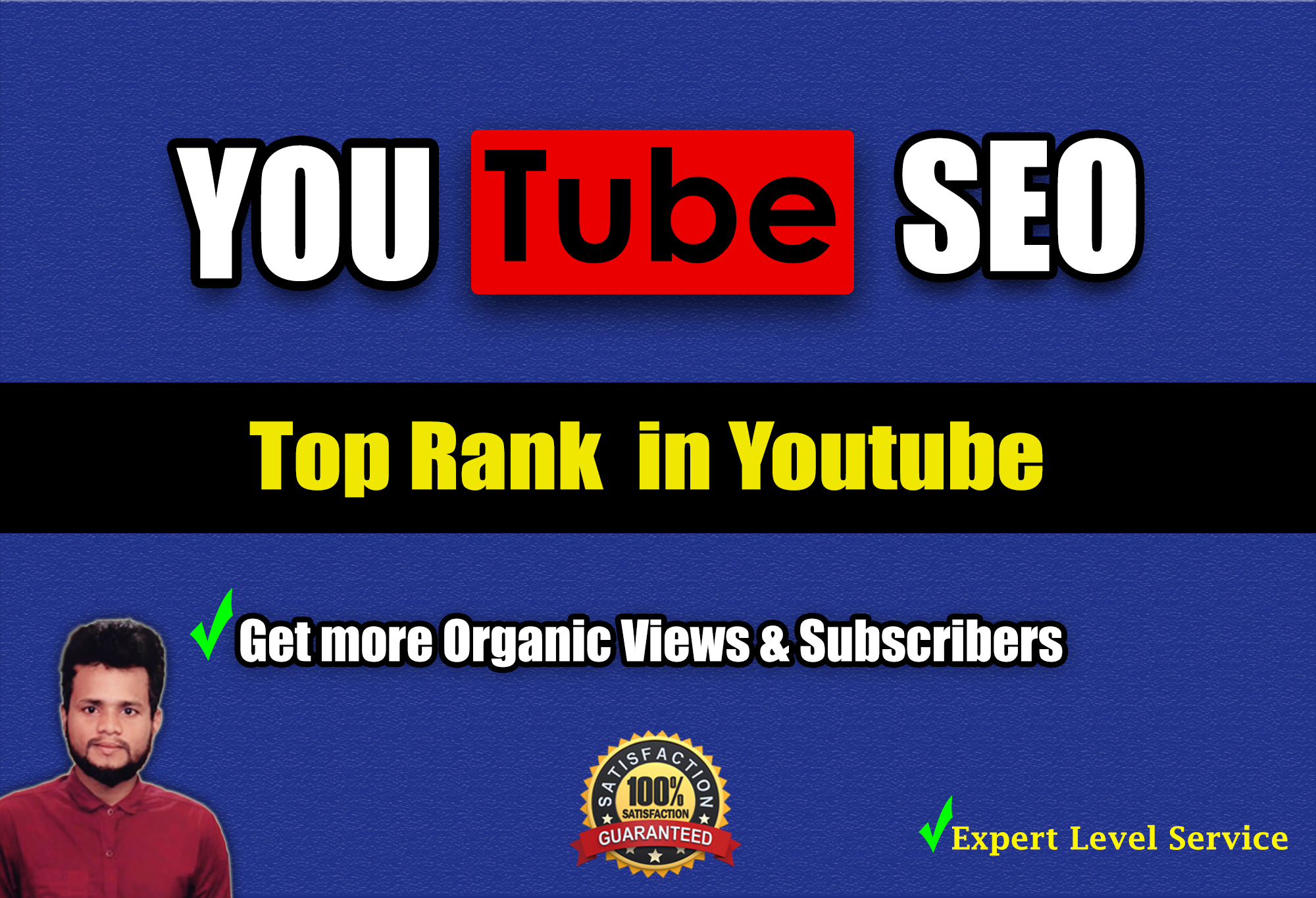 I will do the best effective Youtube Seo for Top Rank...