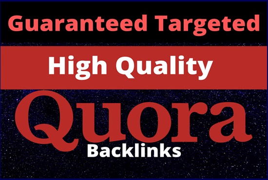 Guaranteed targeted traffic with 20 Quora answers bac...