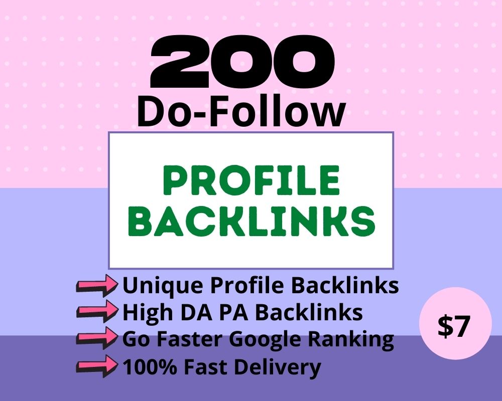 I will create 200+ High Authority Profile Backlinks F...