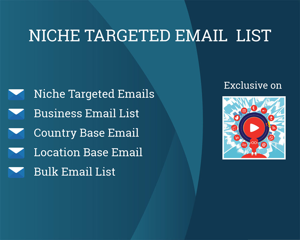 I will find niche targeted email list clean and verif...