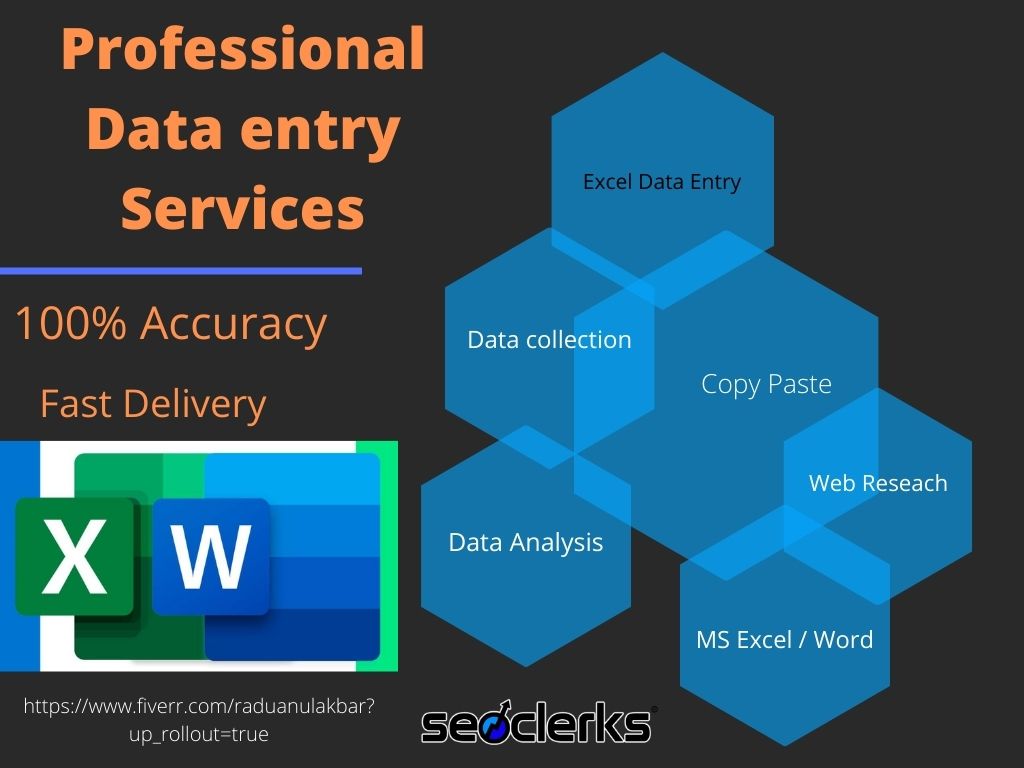 I will do excel data entry, web research, copy past...