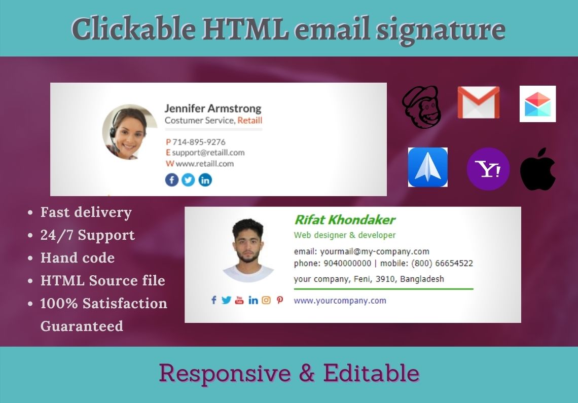 I will create clickable and professional HTML EMAIL S...