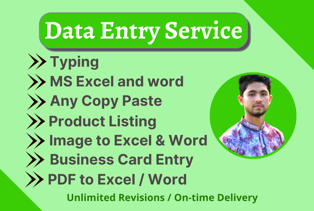 I will do fastest data entry, copy paste, excel dat...