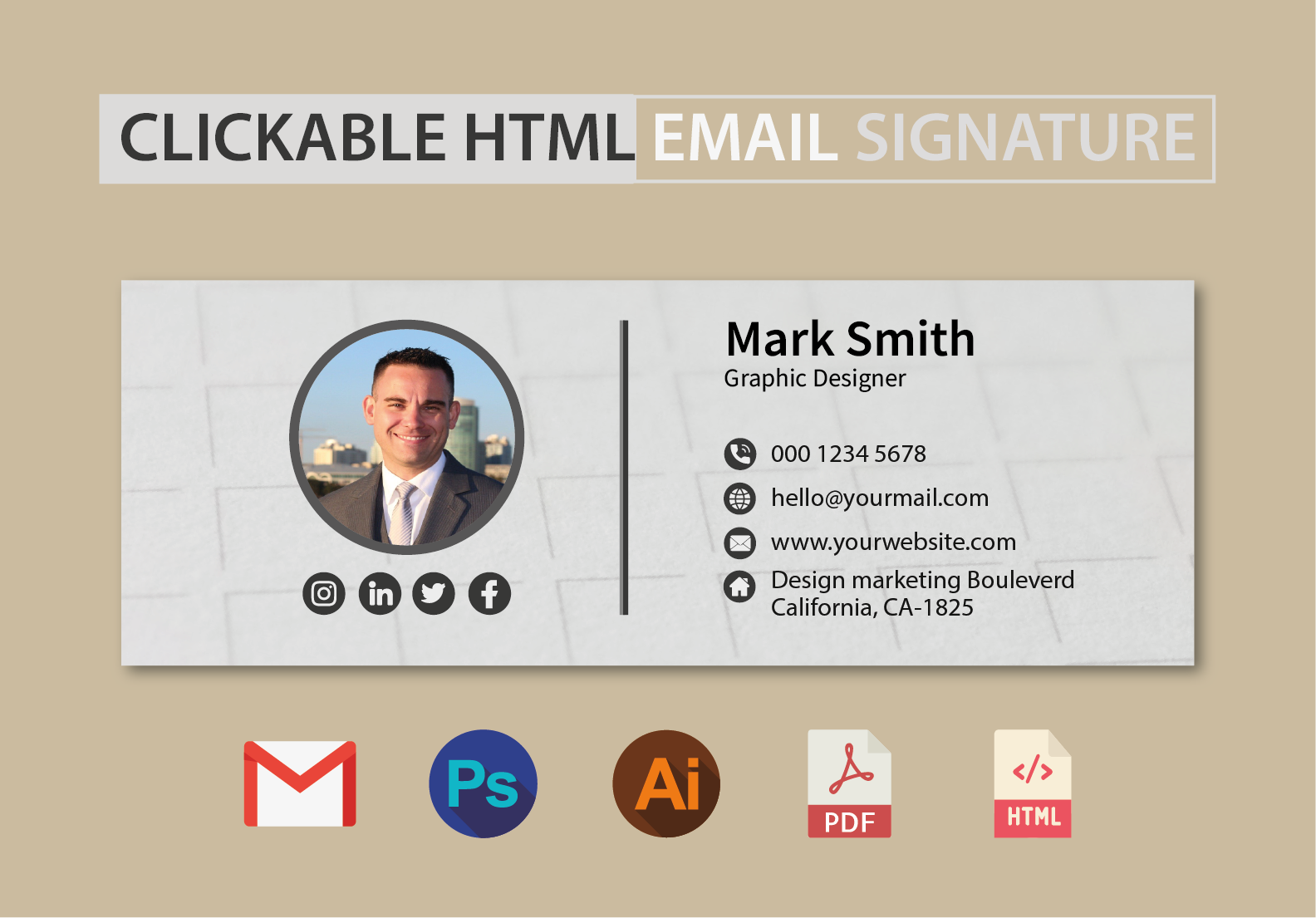 I will create a Professionally design clickable HTML ...