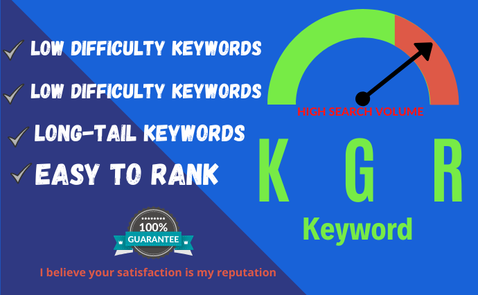 I will do KGR keyword research and competitor analysi...
