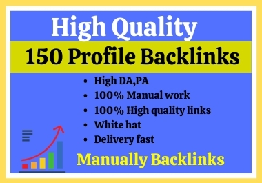 I will Provide 150 high Authority profile backlinks f...