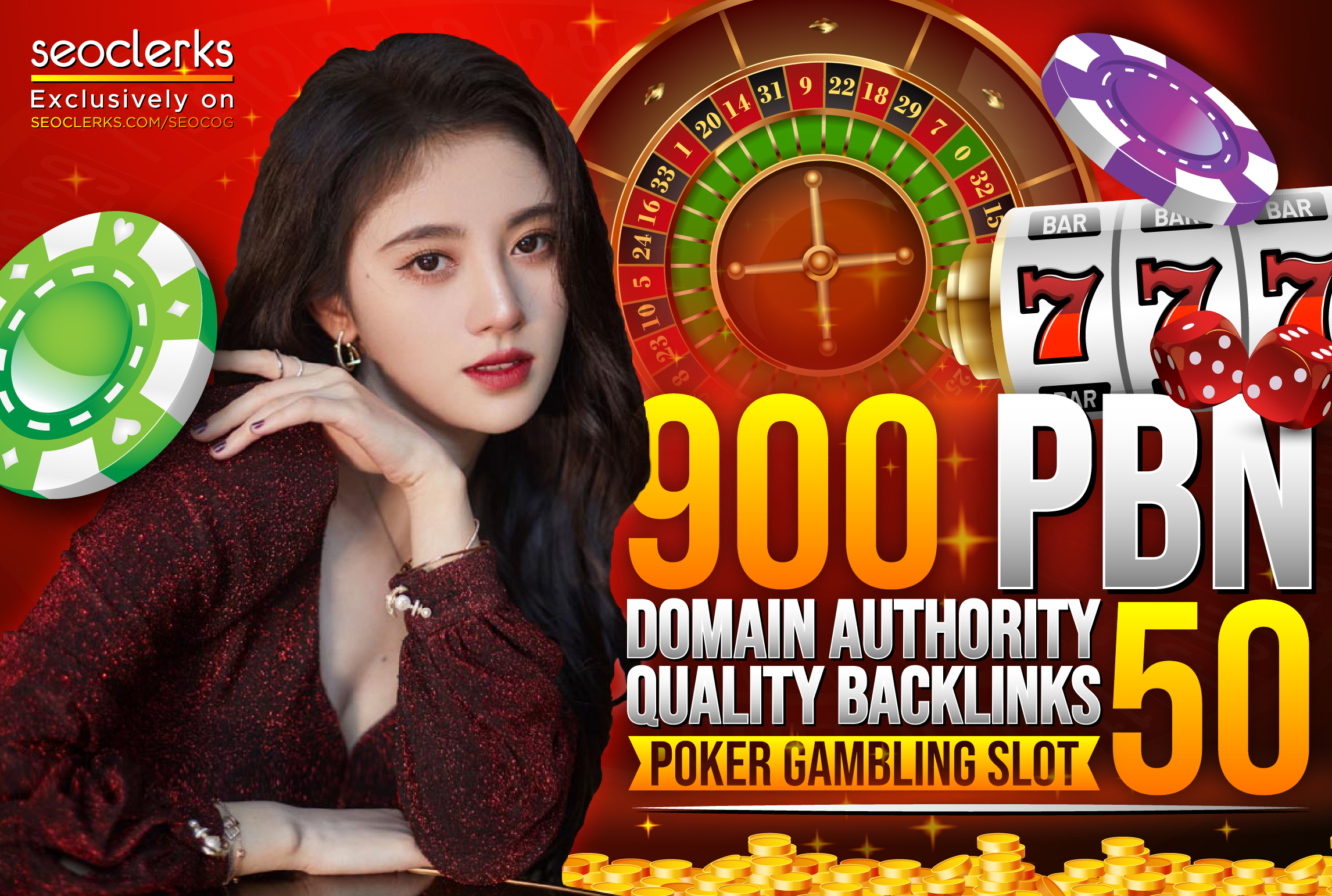 900 POKER, Gambling, Casino, Slot PBN Quality DA a...
