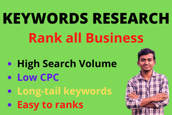 I will do perfect keyword research to rank your sites...