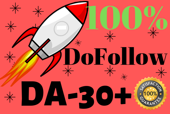 I will Create 30 DA30+ Only DoFollow Backlinks With F...