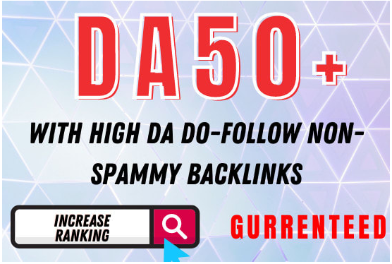 DA 50 PLUS 100+ HIGH DA DOFOLLOW BACKLINKS MANUALLY C...