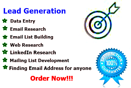 I will do email collection, lead generation and data...