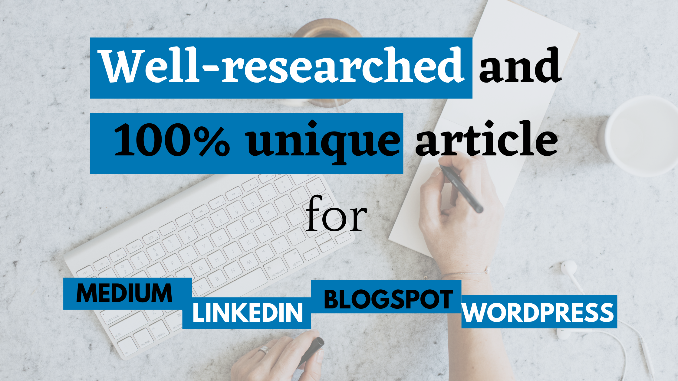 I will write a SEO-friendly well-researched article f...