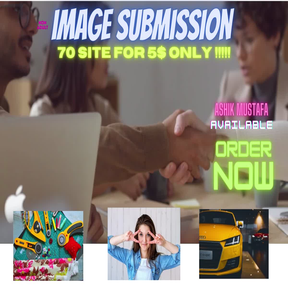 I will do 70 image submission work manually in Top DA...