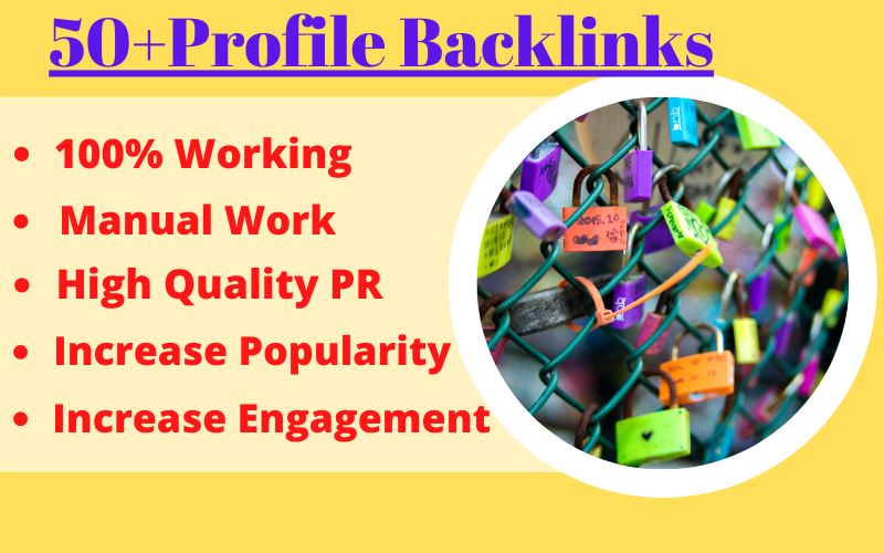 Manually Create 50+ Powerful Profile Backlinks For Hi...