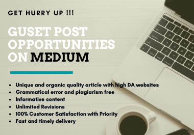I will create and publish a free Guest post with high...