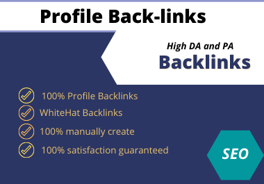 Provide 70High Authority dofollow Profile Backlinks M...