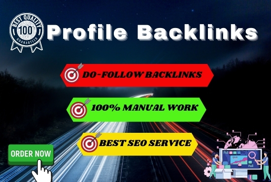 I will do 100 high space authority Profile Backlinks ...