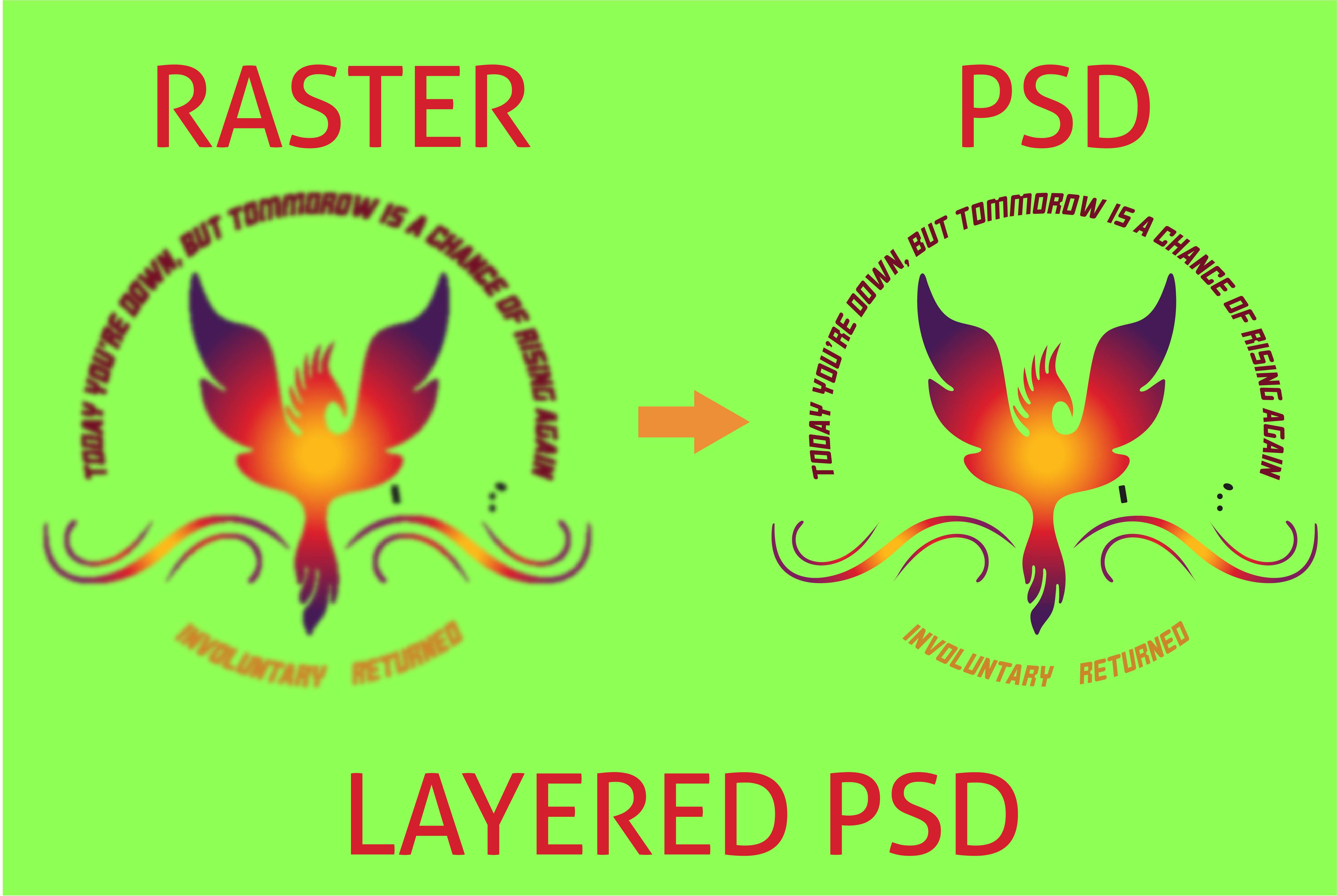 I will convert PNG or JPG to PSD, AI, PDF or CDR
