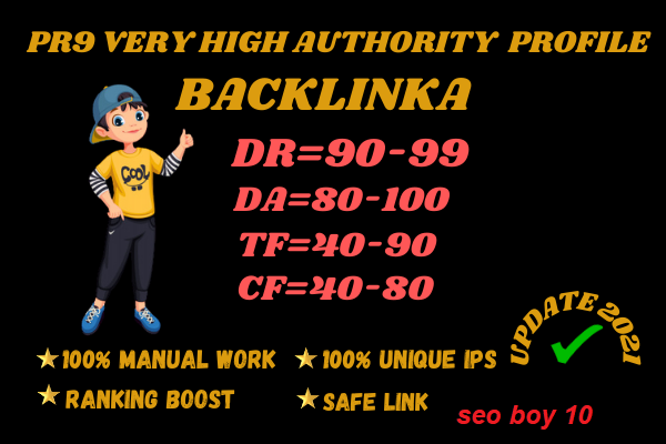 I will create a total of 40 special backlinks for you...