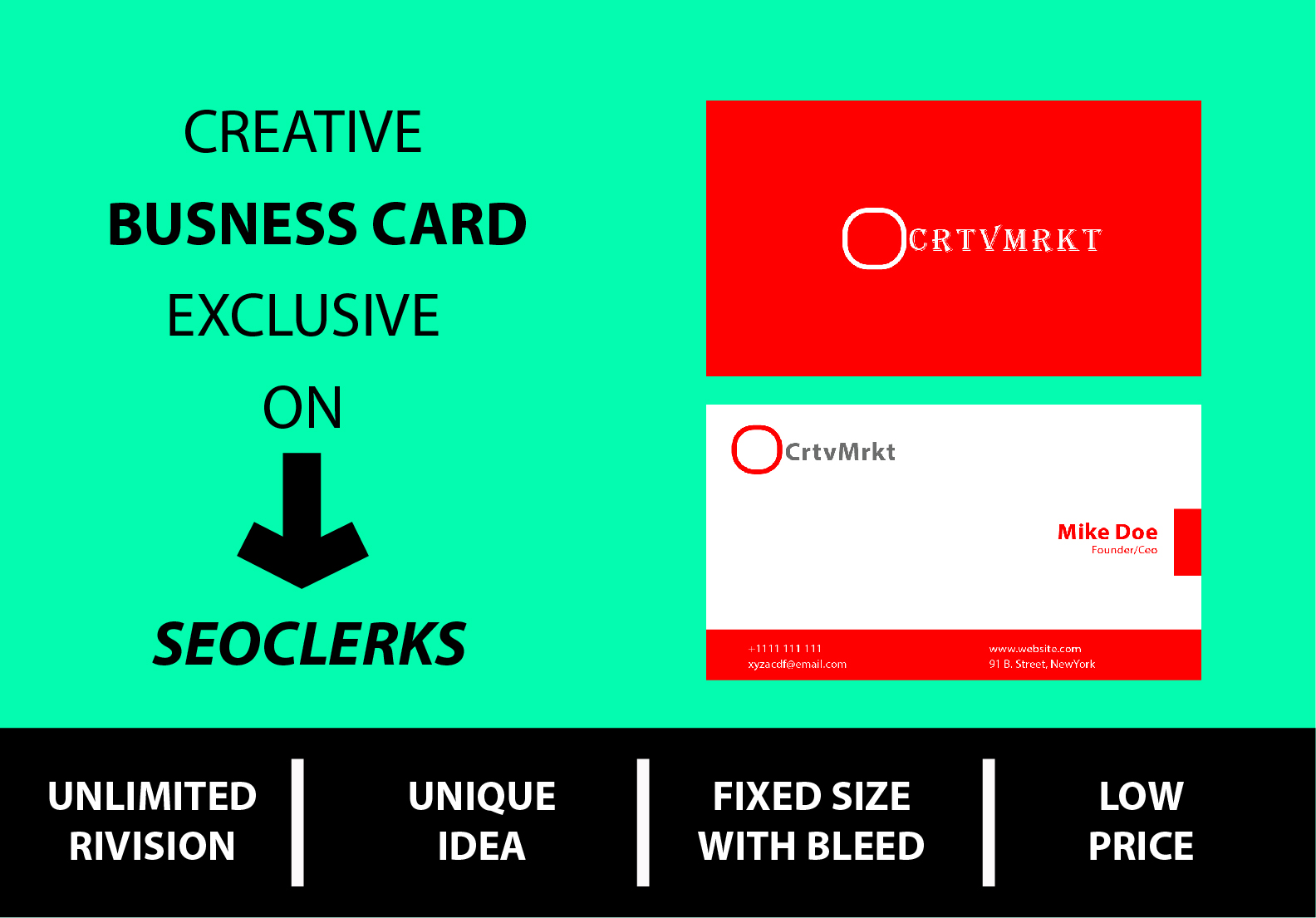 I will Design unique professional Business/Visiting C...