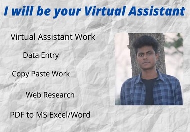 I will be your perfect virtual assistant for any kind...