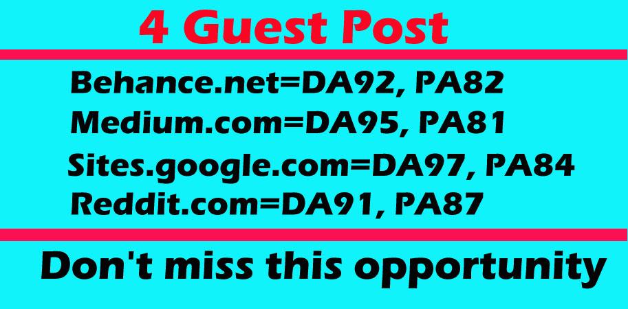 Write and Publish High Quality 4 Guest Posts on High ...