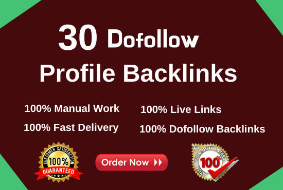 I will do 30 HQ dofollow SEO profile backlinks for li...